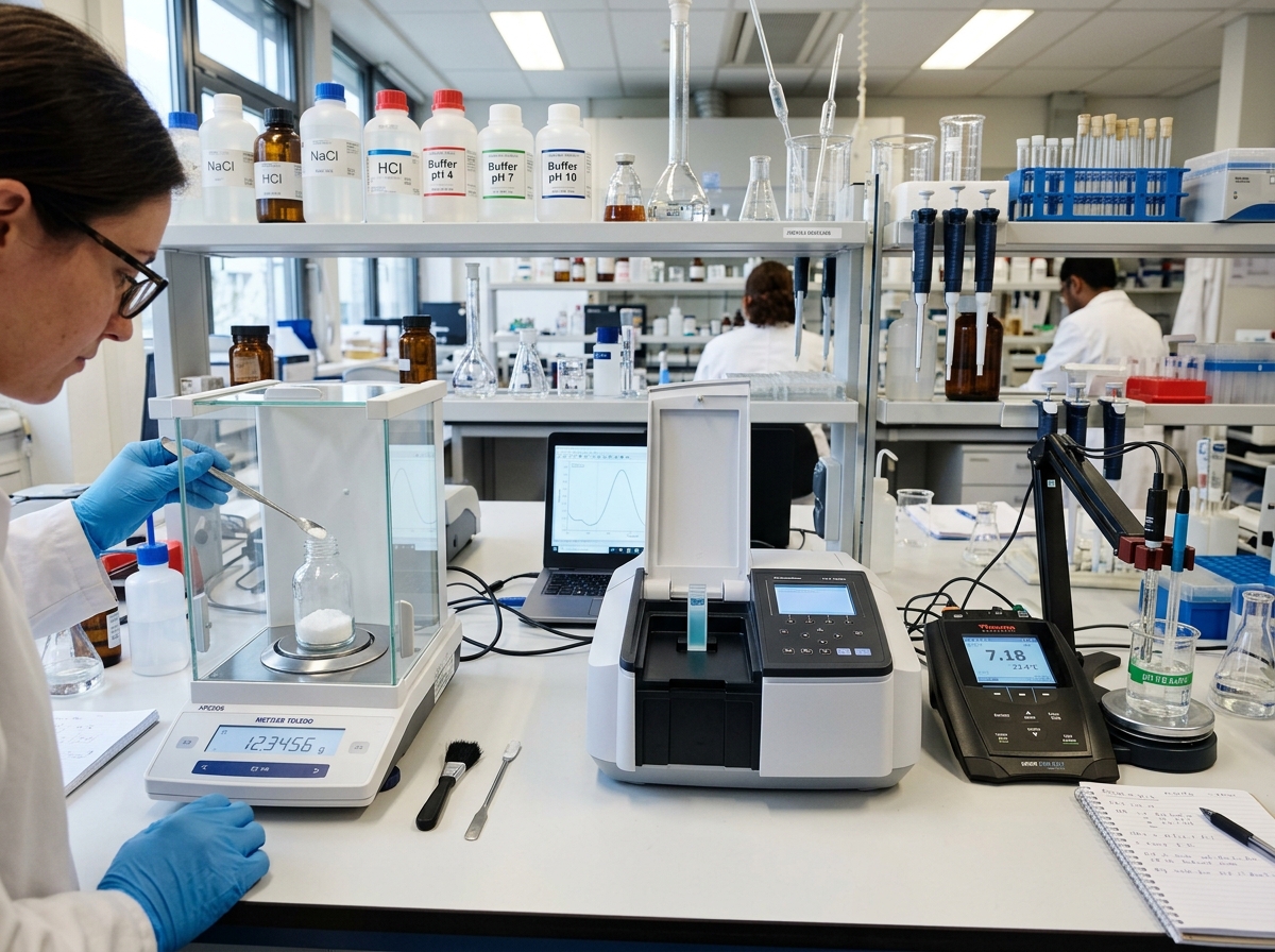 Electronic Analytical Balance and Spectrophotometer